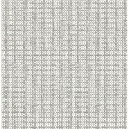 Manhattan Comfort Miramar Zia Grey Basketweave 33 ft L X 205 in W Wallpaper BR4014-26440